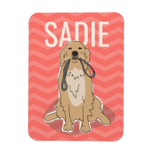 Ímã customizável do golden retriever