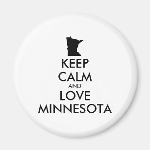 Imã Customizável MANTENHA A CALMA e AME MINNESOTA