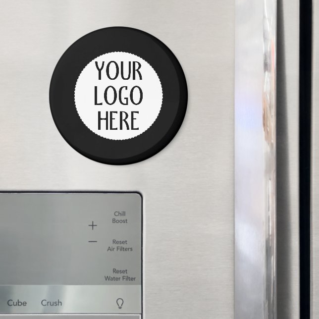 Imã Customize Your Black White company logo (In Situ (Fridge))
