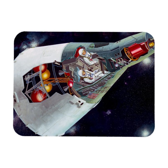 Ímã Cutaway, Uma Nave Espacial Gemini De Duas Pessoas  (Horizontal)