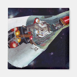 Imã Cutaway, Uma Nave Espacial Gemini De Duas Pessoas 