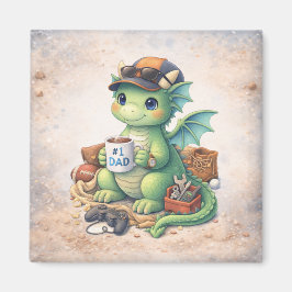 Imã Cute #1 Dad Dragon Magnet – Adorable Father’s Day