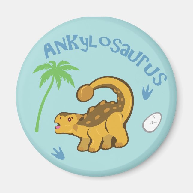 Imã Cute Ankylosaurus (Frente)