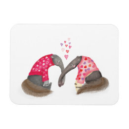 Ímã Cute anteaters in love magnet