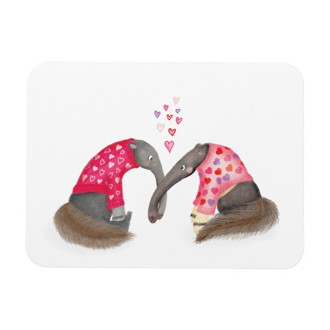 Ímã Cute anteaters in love magnet (Horizontal)