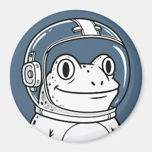 Imã Cute Astronaut Frog Space Adventure