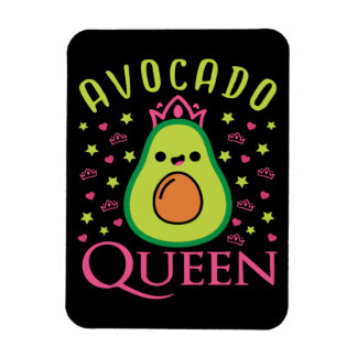 Ímã Cute Avocado Queen with Heart Keto Girl Cooking 