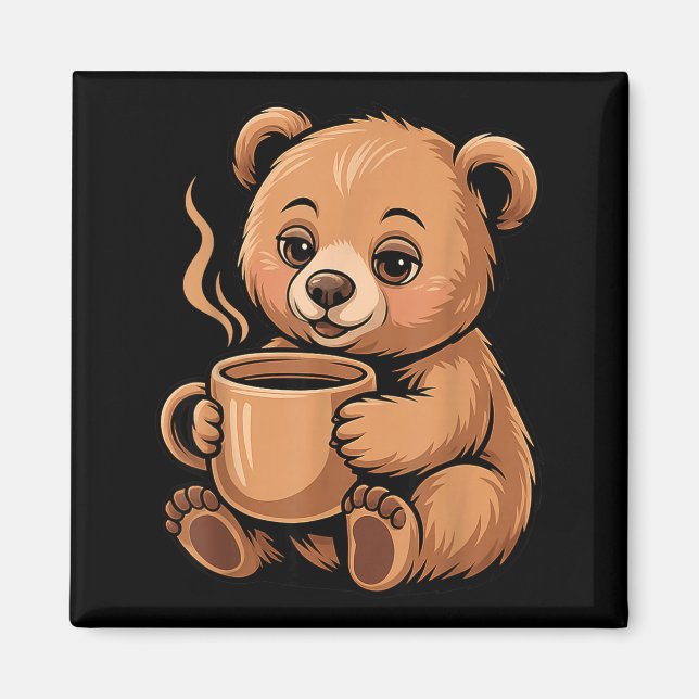 Imã Cute Bear Design For Bear Lover And Bear  (Frente)