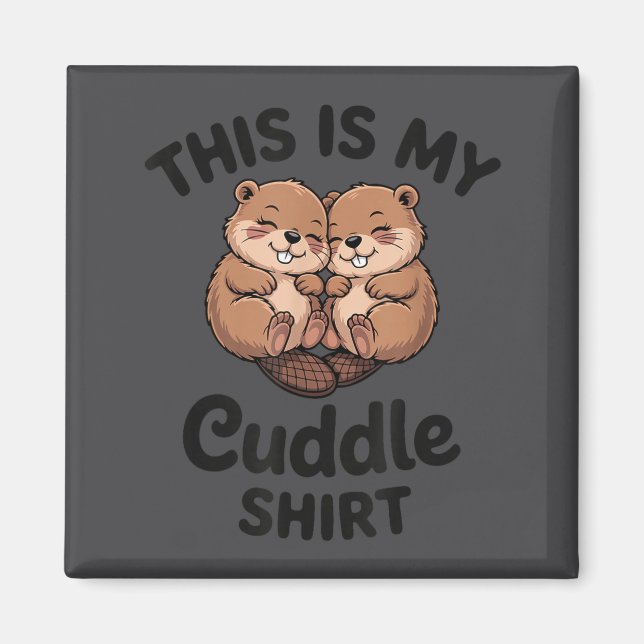 Imã Cute Beavers This Is My Cuddle  (Frente)