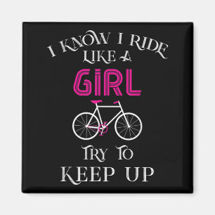Imã Cute Bicycle Bike Woman Girl Female Cyclist