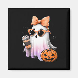Imã Cute Bougie Ghost Café Pumpkin Spooky Season Hal