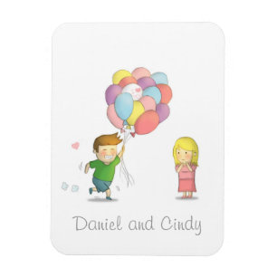 Ímã Cute Boy compartilha seu amor à garota com balões