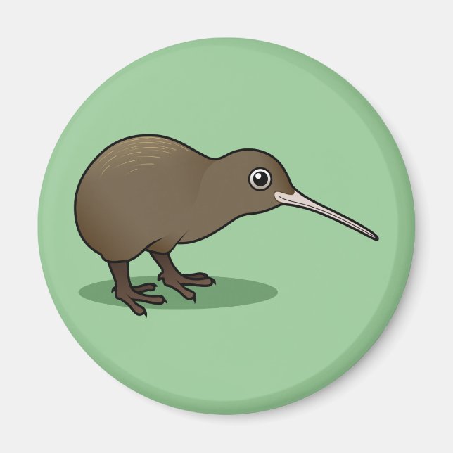 Imã Cute Brown Kiwi da Nova Zelândia (Frente)