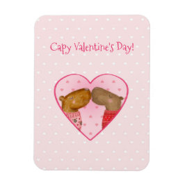 Ímã Cute capybara Valentine's Day magnet