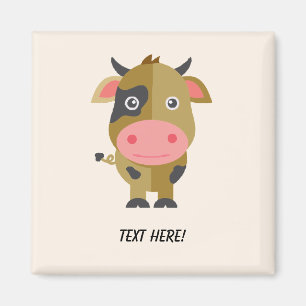 Imã Cute Cartoon Cow