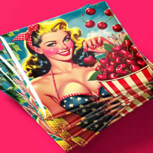Imã Cute Cherry Pin-up
