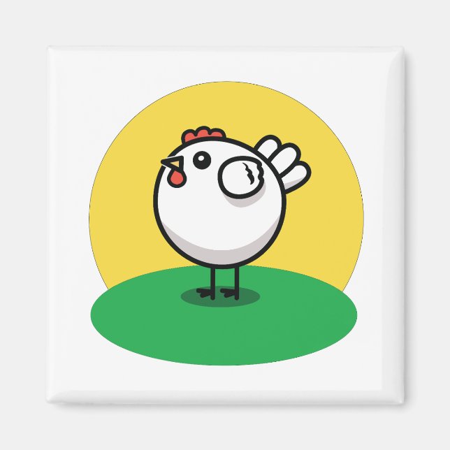 Imã Cute Chicken (Frente)