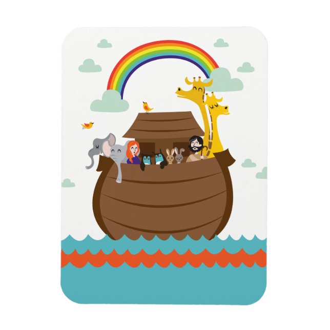 Ímã Cute Christian Kids Magnet Bible Story Noah’s Ark (Vertical)