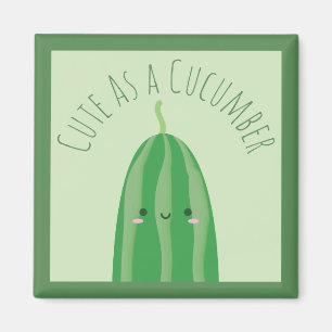 Imã Cute como pepino Engraçado Cutecumber