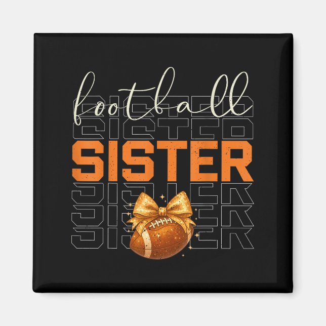 Imã Cute Coquette Bow Srt Fantasy Football Sister Foot (Frente)