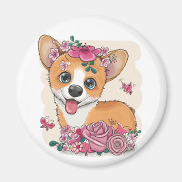 Imã Cute Corgi