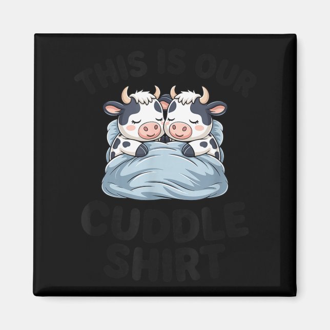 Imã Cute Cow Couple This Is Our Cuddle  (Frente)