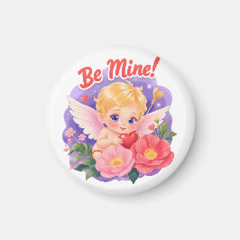 Imã Cute Cupido do Dia dos Namorados com "Seja Meu"