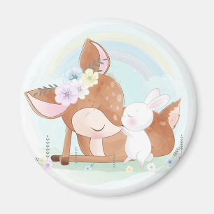 Imã Cute Deer e Bunny Magnet