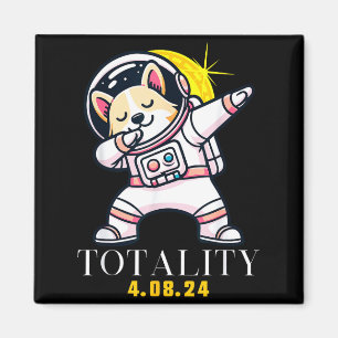 Imã Cute Eclipse Total do Sol Dabbing Shiba