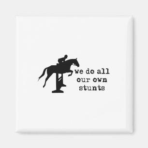 Imã Cute Engraçado Horseback Andando Mulheres Equestre