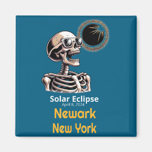 Imã Cute Esqueleto Eclipse Solar Newarknew York