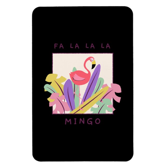 Ímã Cute Fa La Mingo Christmas Falala Flamingo (Vertical)