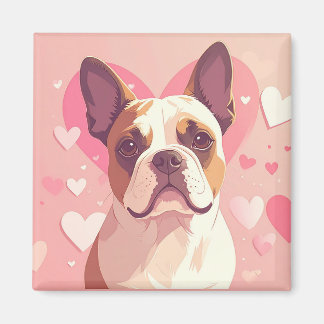 Imã Cute French Bulldog Love Magnet