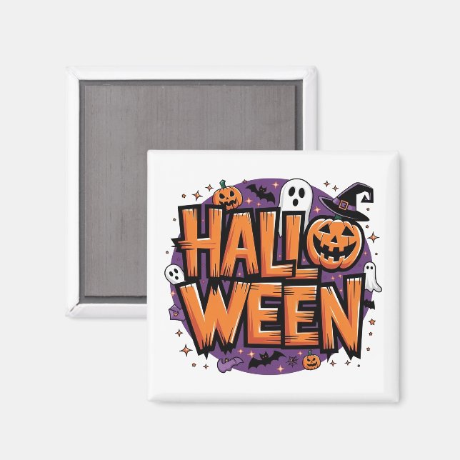 Imã Cute funny halloween (Front/Back)