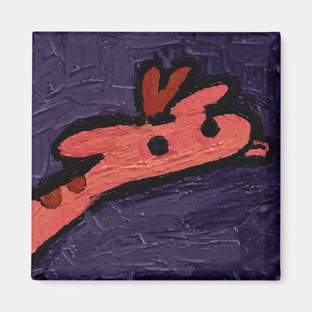 Imã cute giraffe (Frente)