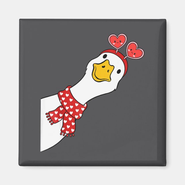 Imã Cute Goose Xoxo Be Mine Happy Valentine's Day Wome (Frente)