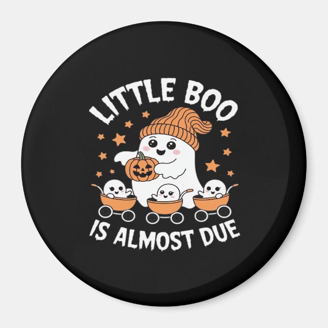 Imã Cute Halloween Pregnancy Announcement (Frente)