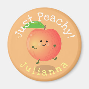 Imã Cute happy peach summer cartoon illustration