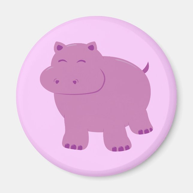 Imã Cute Hippo (Frente)
