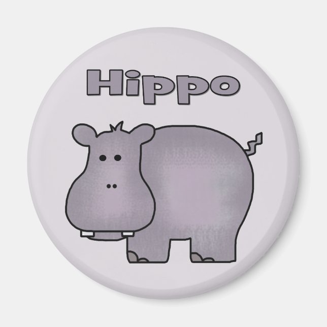 Imã Cute Hippo (Frente)