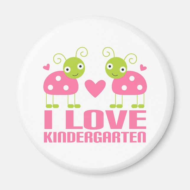 Imã Cute I Love Kindergarten Ladybug Gift (Frente)