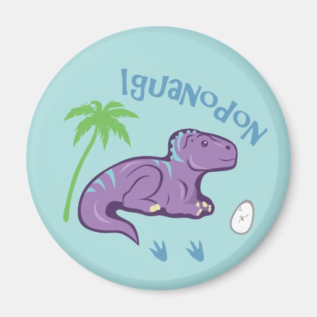 Imã Cute Iguanodon (Frente)