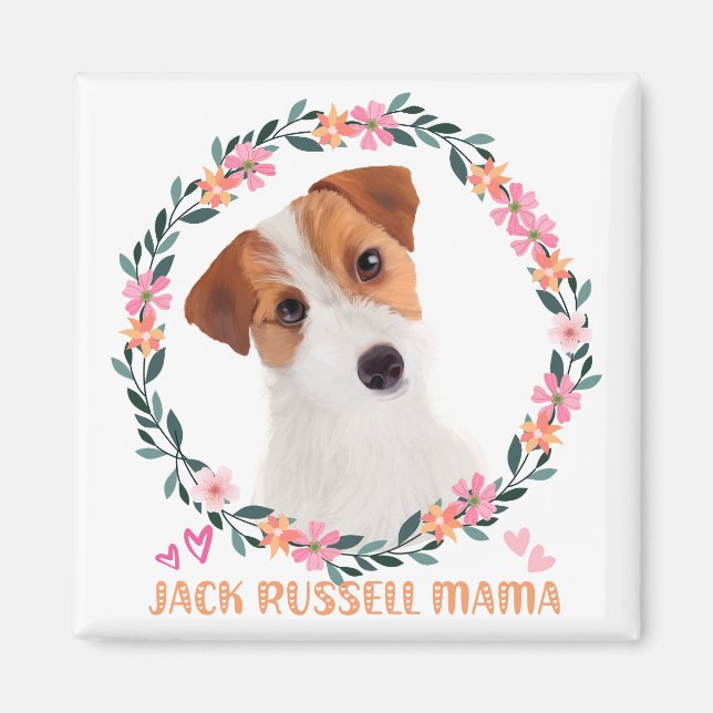 Imã Cute Jack Russell Terrier - Jack Russell Mama (Frente)