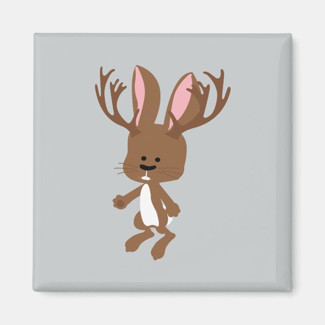 Imã Cute Jackalope (Frente)