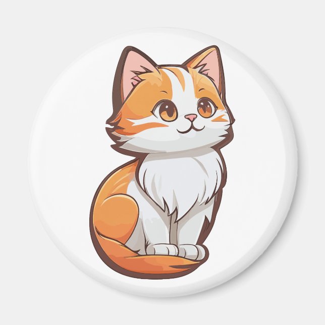 Imã Cute Kawaii Kitten (Frente)