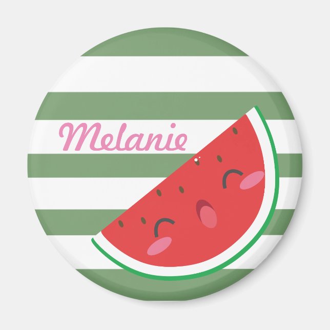 Imã Cute Kawaii Watermelon Personalizado (Frente)