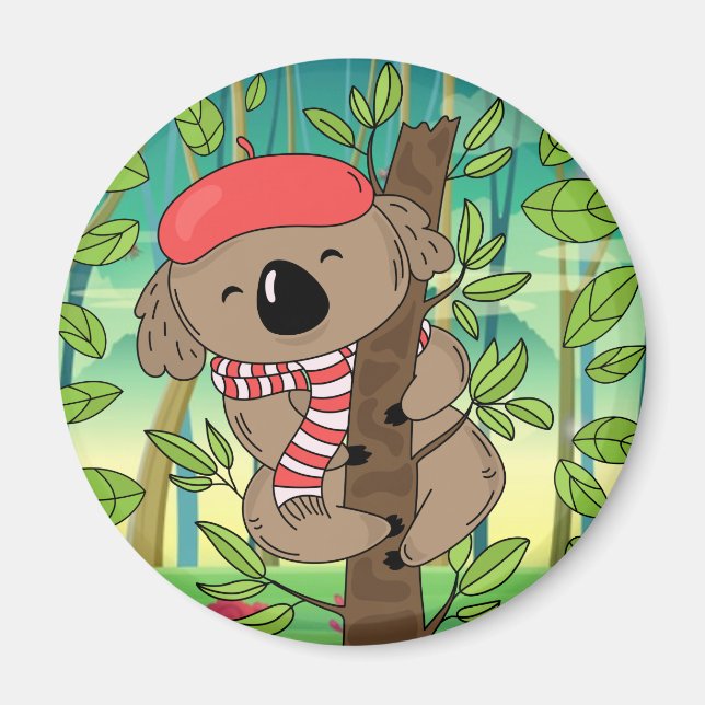 Imã Cute Koala Bear (Frente)