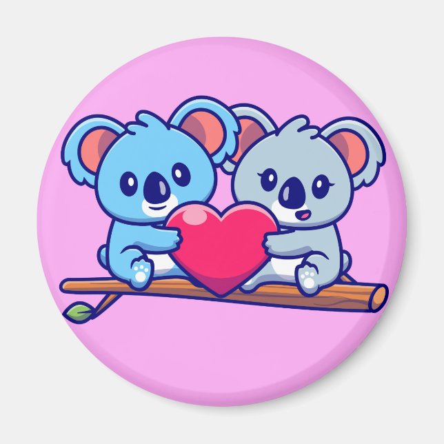 Imã Cute Koala Bears Magnet (Frente)