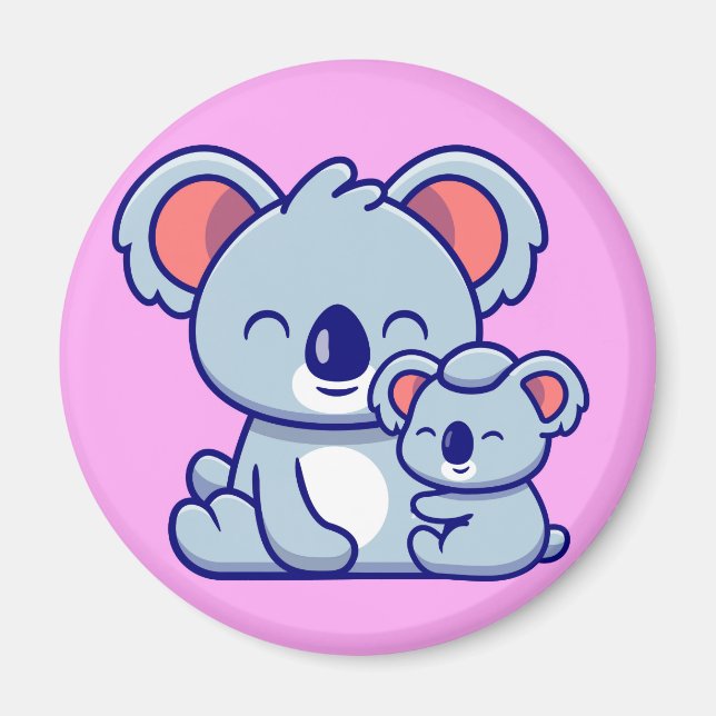 Imã Cute Koala E Baby Magnet (Frente)