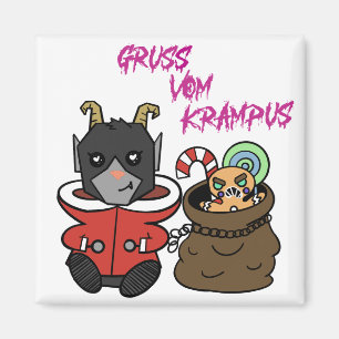 Imã Cute Krampus assustador